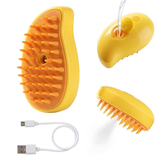 3-in-1 Steamy Pet Hair Brush & Cleanser